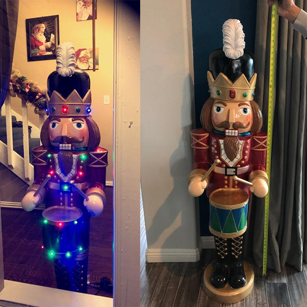 8' Giant Sized Animated Nutcracker with Drums