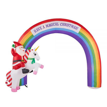 Christmas-7 48 ft inflatable archway mixed media unicorn rainbow