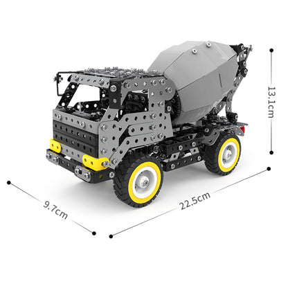 669Pcs+ DIY Metal Assembly SW-033 Engineering Cement Truck Model