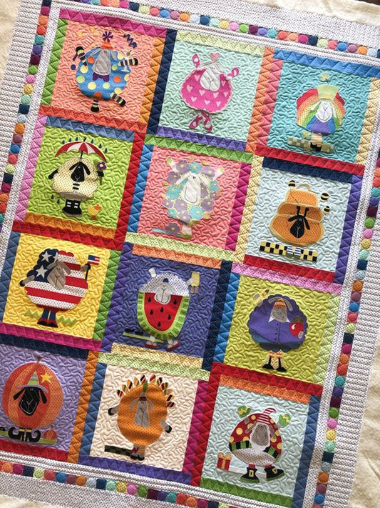 12 Months Of Sheep CLA271223167 Quilt Blanket