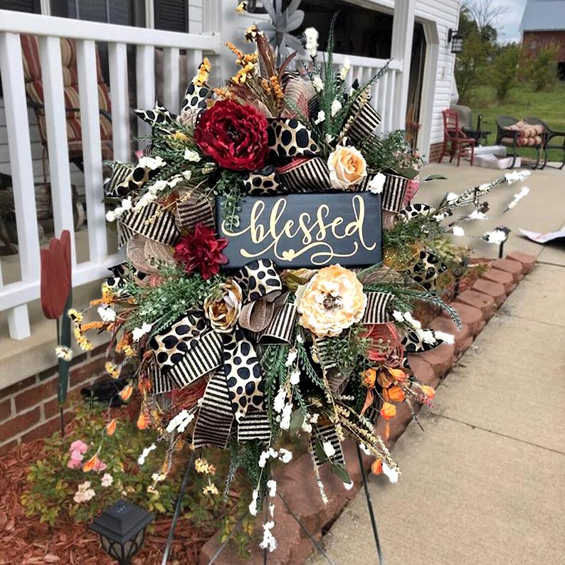 Fall Cheetah Wreath-Year Round Wreath