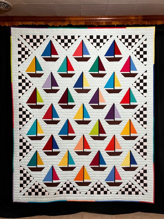 Sea Boat CLA040124074 Quilt Blanket