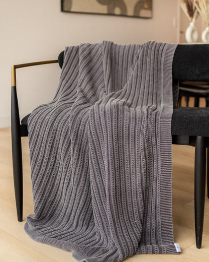 Brooklyn Organic Cotton Knit Throw Blanket