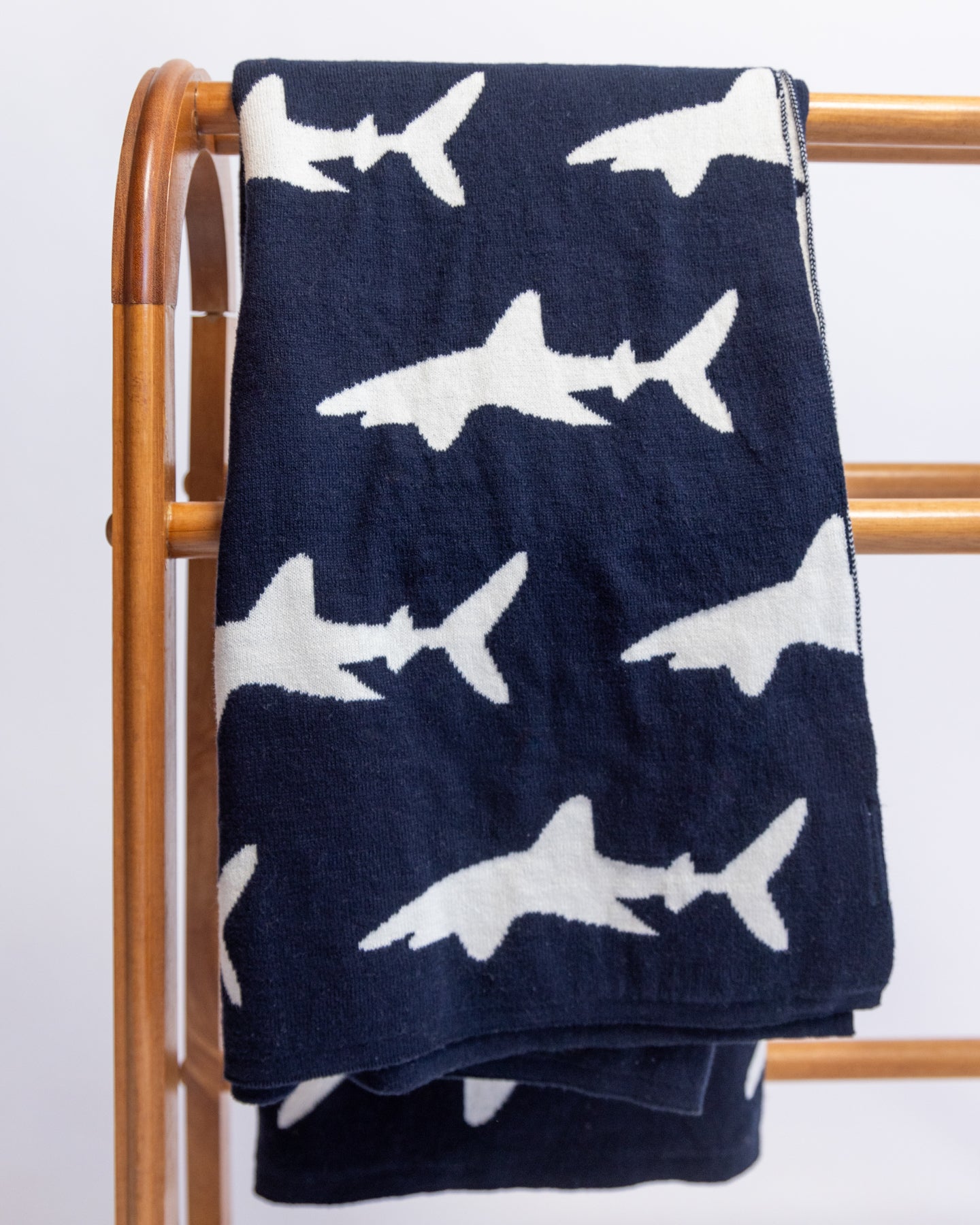 Bruce Organic Cotton Shark Baby and Kids Throw Blanket