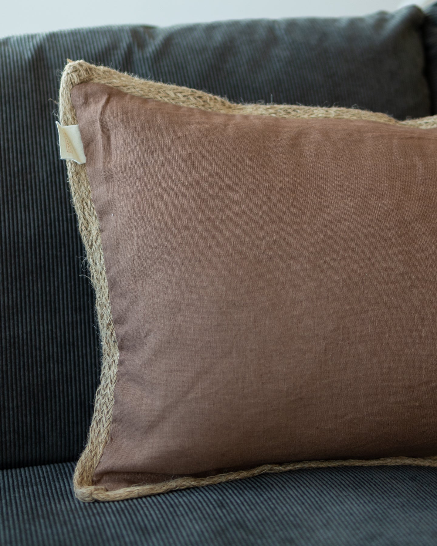 Burrow Organic Jute and Linen Lumbar Pillow