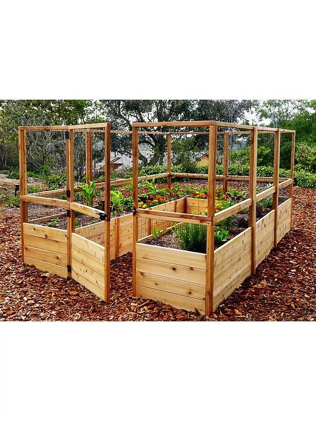 Garden in a Box with Deer Fence, 8' x 16'