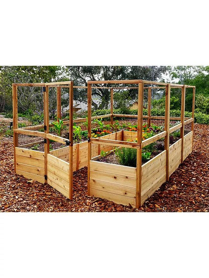 Garden in a Box with Deer Fence, 8' x 16'