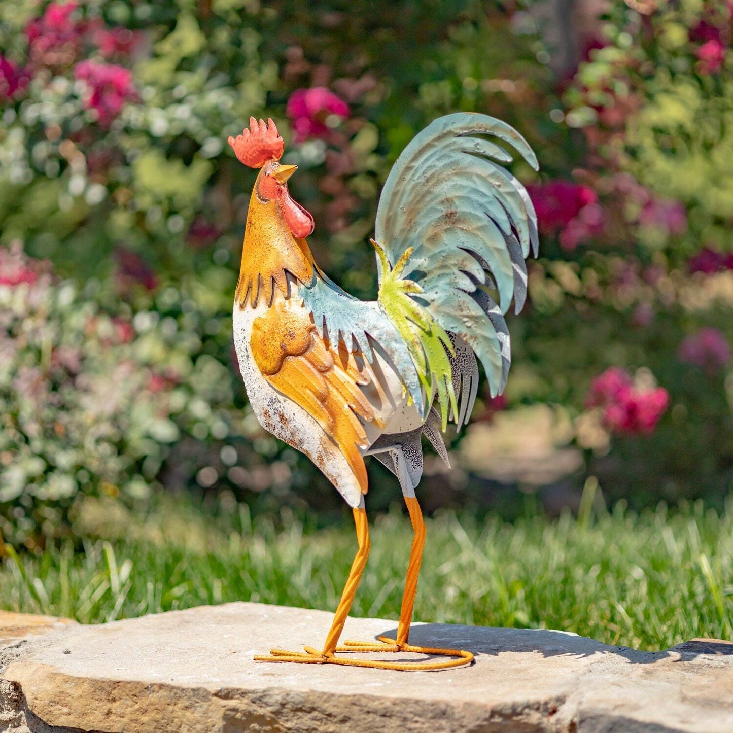 Assorted Iron Rooster Figurines