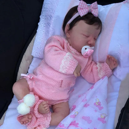 12"&16" Full Body Silicone Bendable Reborn Baby Doll Girl Sonny, Touch Just Like a Real Baby By Dollreborns