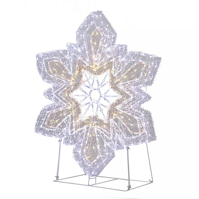 40" Pre-Lit Iced Snowflake