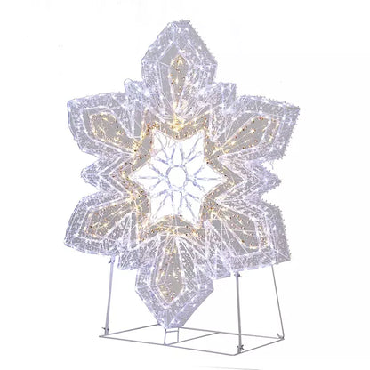 40" Pre-Lit Iced Snowflake