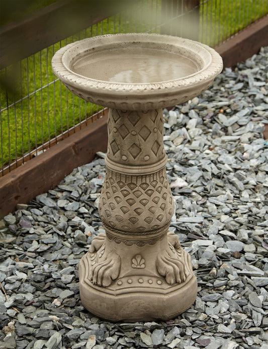 Lions Foot Design Stone Garden Birdbath