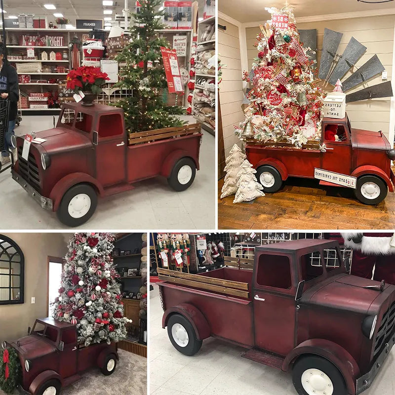 🎁Large Iron Christmas Farmhouse Truck🌲