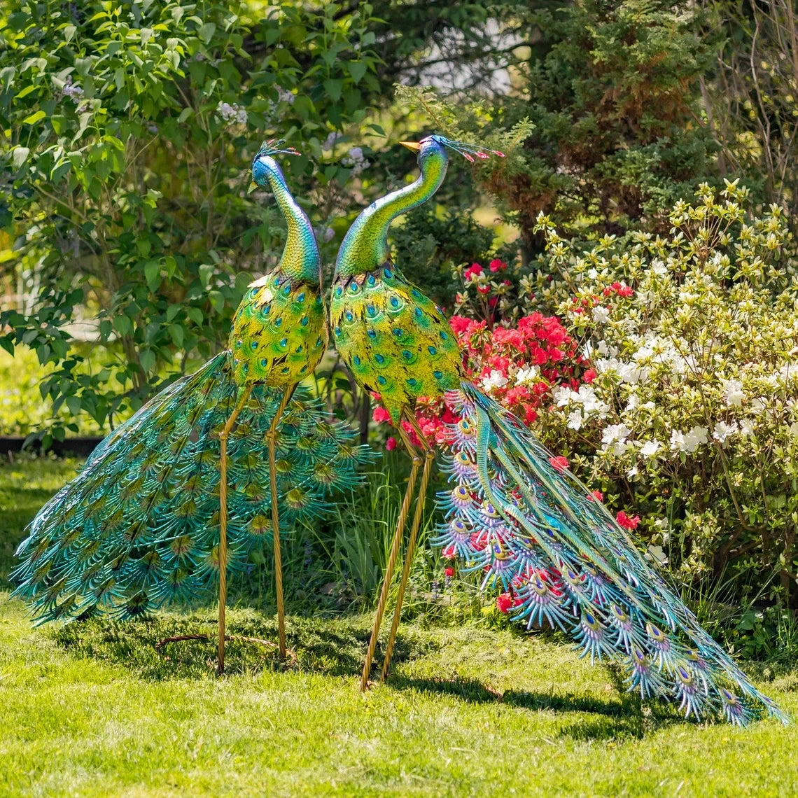 Large Color Peacocks with Jewels