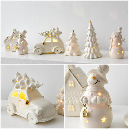 Christmas Ceramic Car Decoration Light