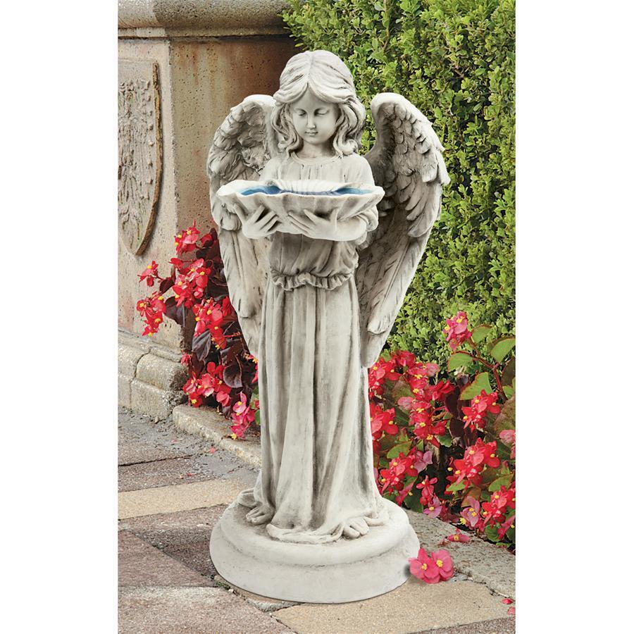 Tranquil Garden Angel Bird Bath Garden Patio Or Grave site