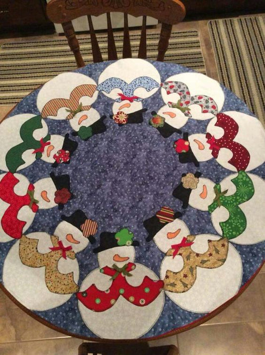 Snowman CLA29122324 Quilted Round Mat