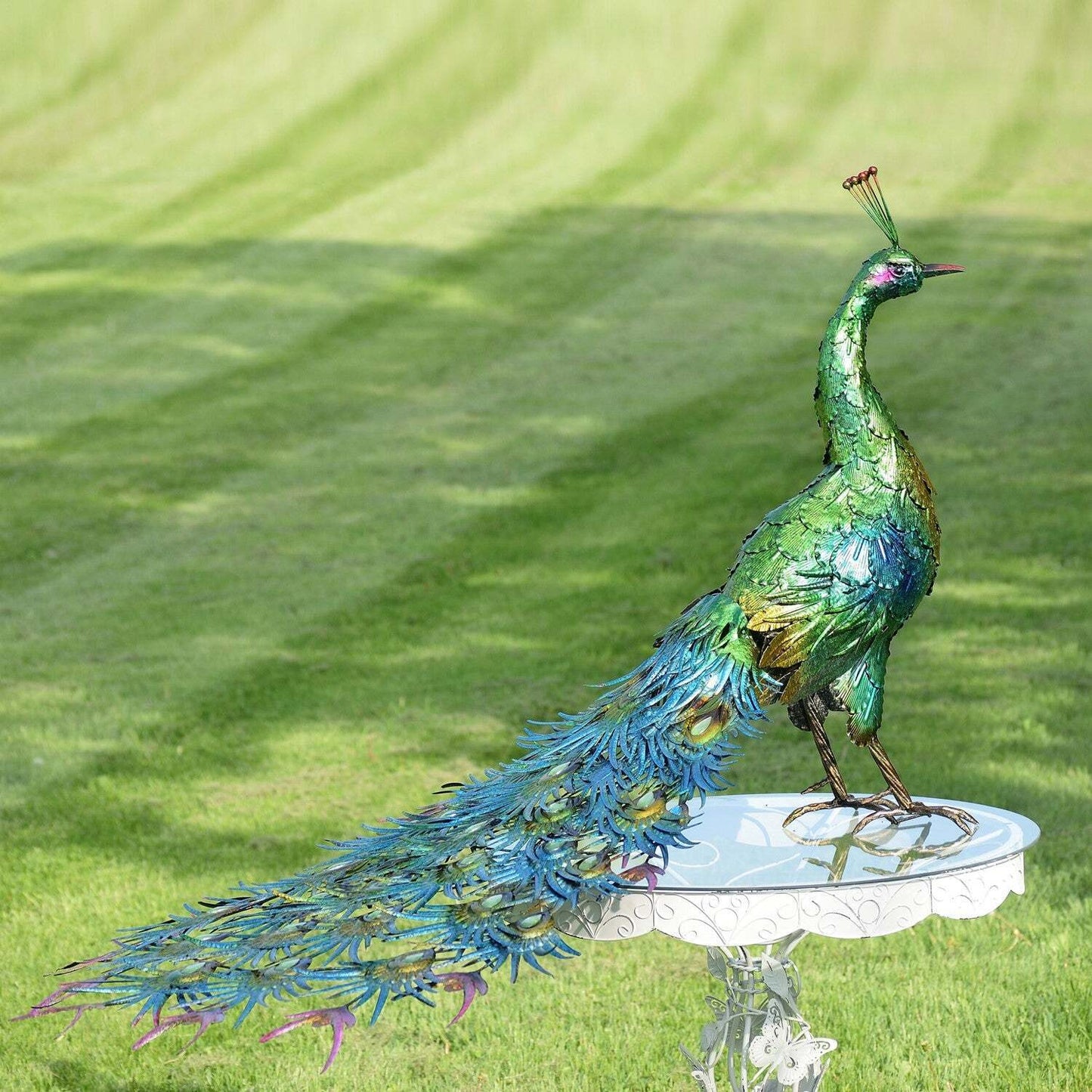 Large Peacocks with Crystal Detail