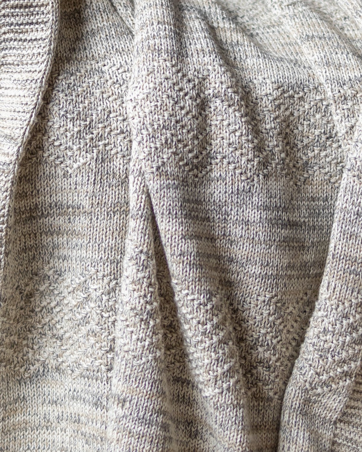 Cappucine Organic Cotton Knit Throw Blanket