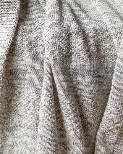 Cappucine Organic Cotton Knit Throw Blanket