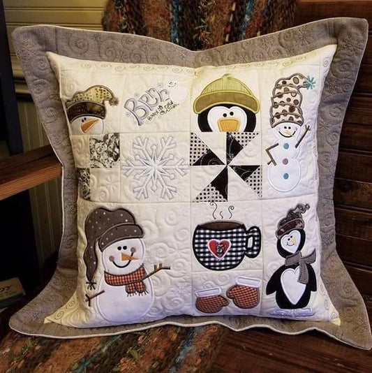 Winter Snowman CLA080424100 Quilted Pillow Case