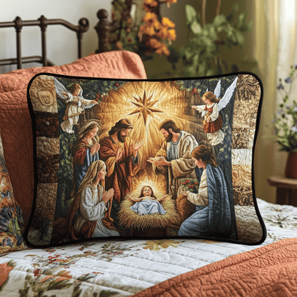 Bethlehem Scene Quilted Bedding Pillow Case NCU0TH2153