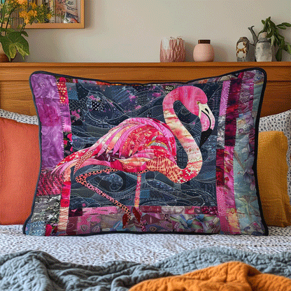 Pink Flamingo Heaven Quilted Bedding Pillow Case NCU0TL1731