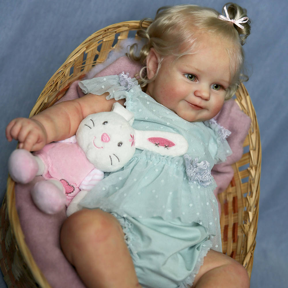 12"&16" Reborn Full Silicone Baby Doll Girl Madeleine with Flexible Cheek That Just Like a Real Baby