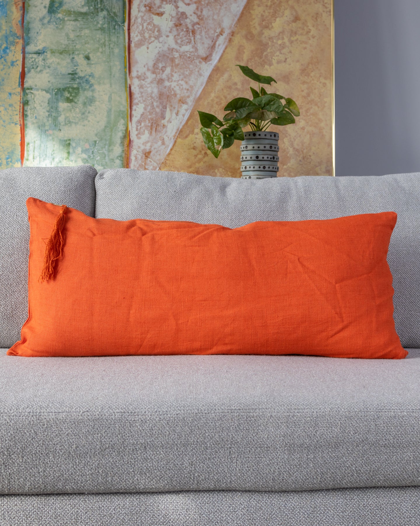 Chiara Organic Linen Lumbar Pillow