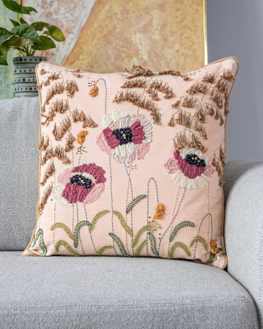 Clover Handmade Organic Cotton Throw Pillow