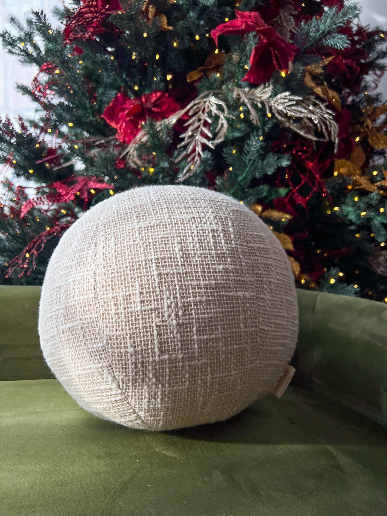 Coda Organic Slub Knit Cotton Round Pillow