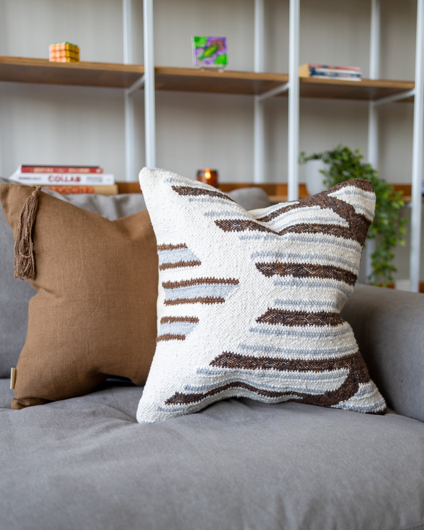 Croix Organic Cotton Kilim Throw Pillow