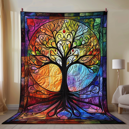 Celtic Tree of Life Art Quilted Blanket NCU0PD032