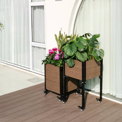 2 Mobile Corner Planter Bundle