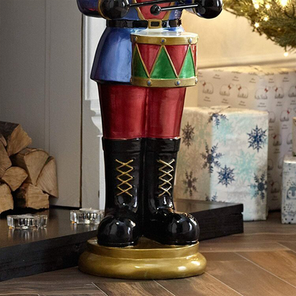 8' Giant Sized Animated Nutcracker with Drums