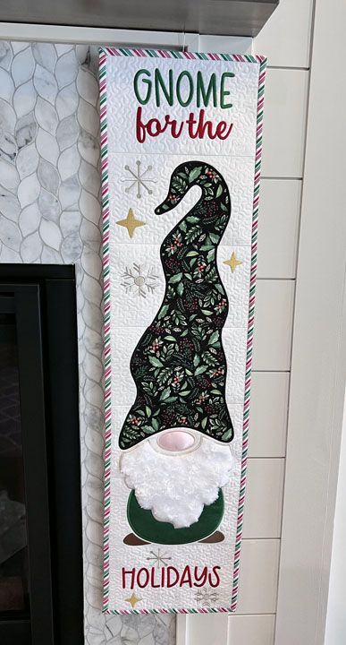 Holiday Gnome CLA130324188 Quilted Table Runner