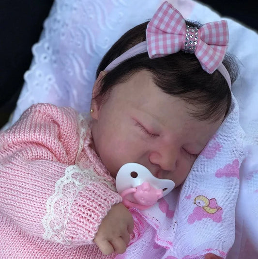 12"&16" Full Body Silicone Bendable Reborn Baby Doll Girl Sonny, Touch Just Like a Real Baby By Dollreborns