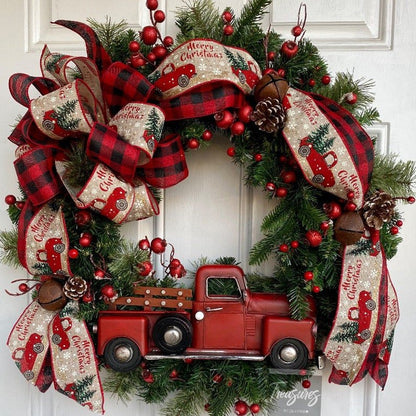 Red Truck Christmas Wreath