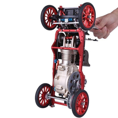 Assembly Metal Mechanical Electric Vintage Classic Car Model Toy