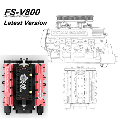 V8 Engine FS-V800 28cc Engine Model Kit