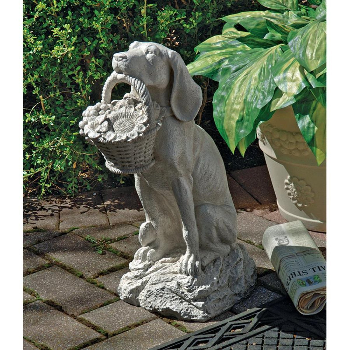 Mans Best Friend Garden Statue