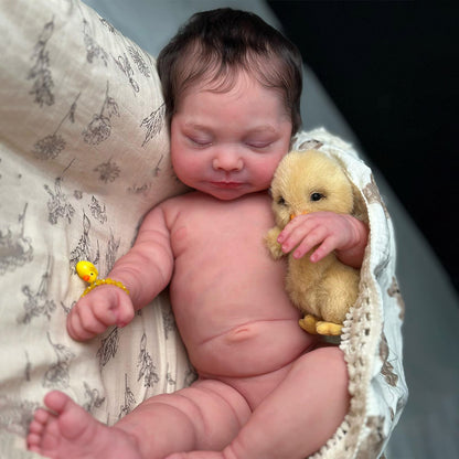 [Pre-order] 12''/16''/20'' Flexible Soft Newborn Full body Silicone Reborn Baby Doll Emily, Real Life Baby Doll Boy or Girl with Feeding Kit & Gift Box