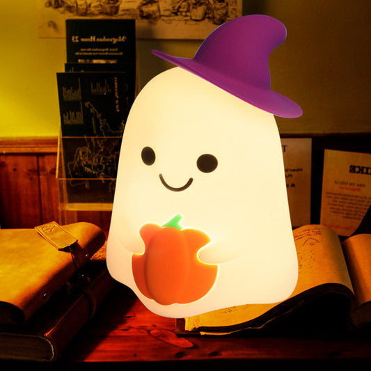 Squishy Silicone  Ghost Pumpkin LED Night Light - Perfect Gift for Kids and Girls