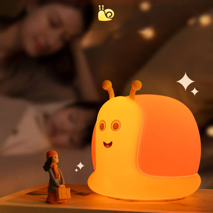 Squishy Silicone Snail LED Night Light - Perfect Gift for Kids and Girls