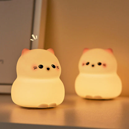 Cute Kitten Night Light Tap Lamp Best Gift For Baby and Girl