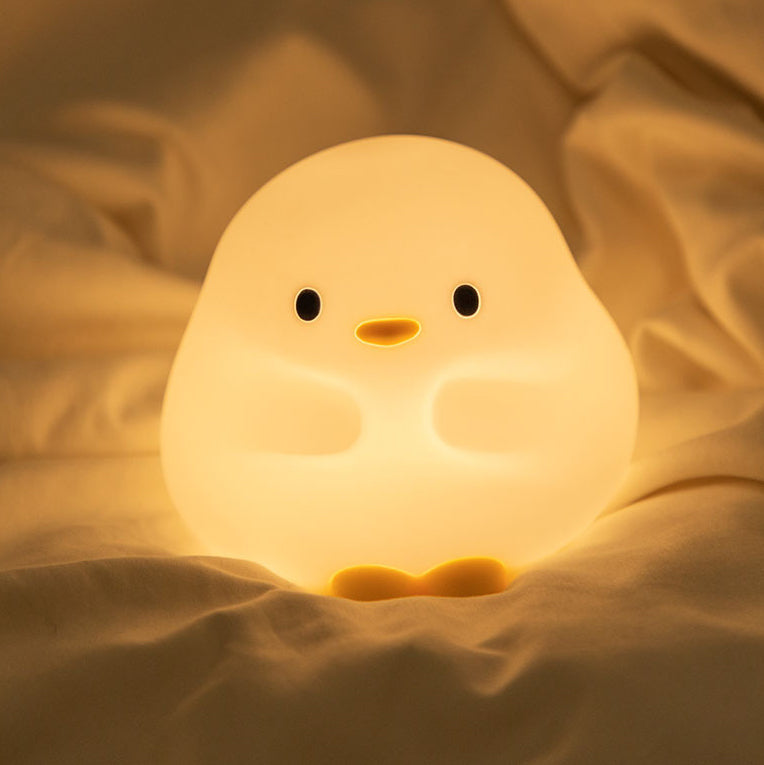 Snuggly Duck Night Light LED Squishy Silicone Tap Lamp Best Gift for Baby and Girl