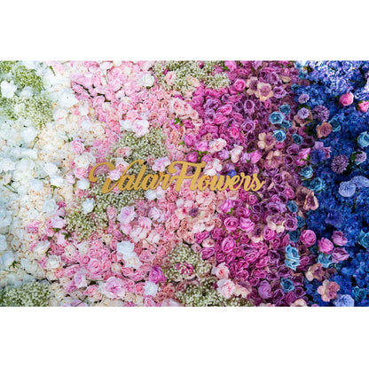 Roll Up Fabric Artificial Flower Wall Wedding Backdrop, Floral Party Decor, Event Photography-VF-340