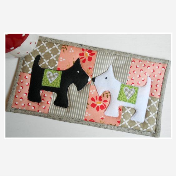 Scottish Terrier CLA04122355 Quilted Placemats