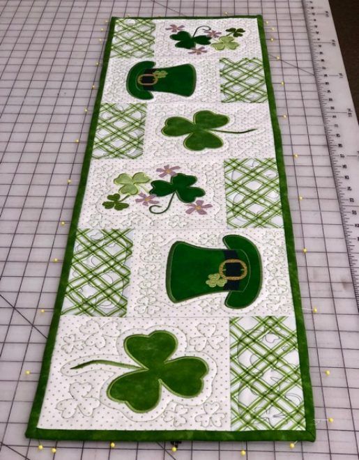 St Patrick's Day CLA28122342 Quilted Table Runner