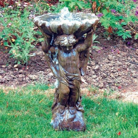 Angel & Shell Stone Fountain Water Feature